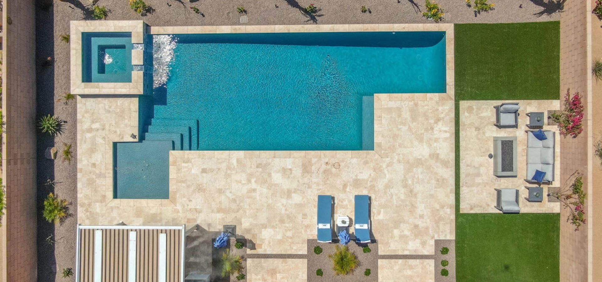 Pool deck installation from Teserra Outdoors
