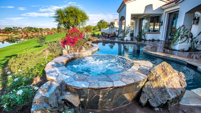 Backyard pool installation from Teserra OUtdoors