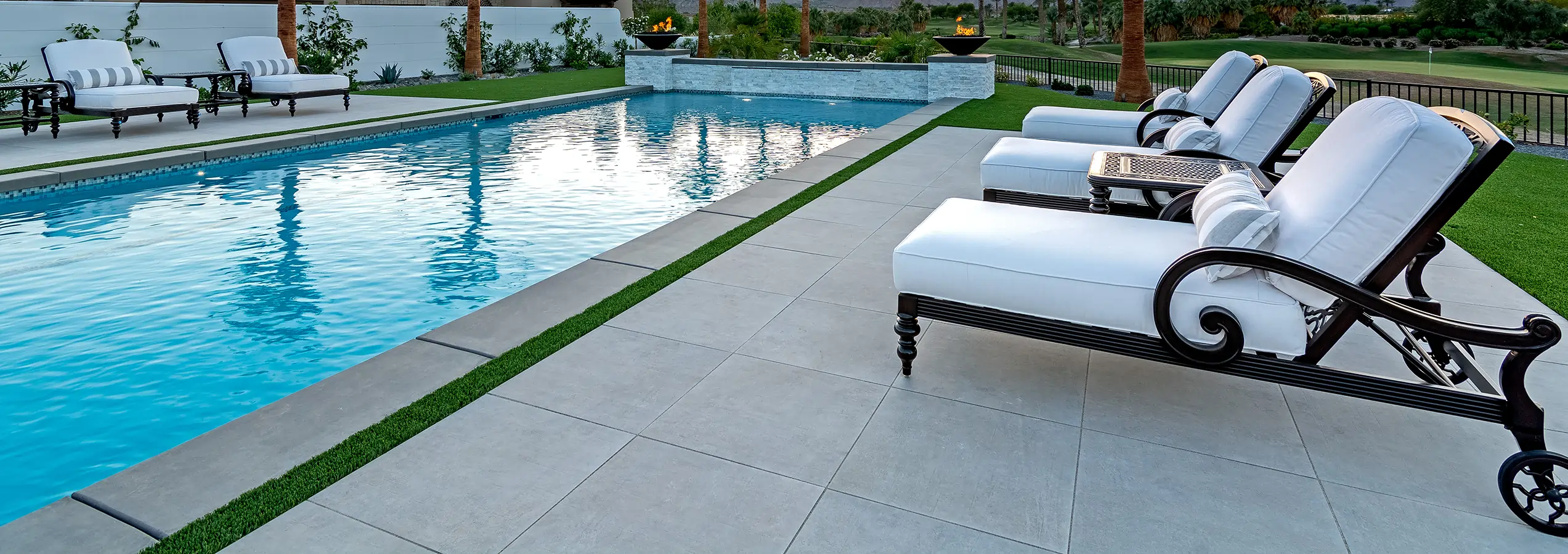 Pool deck installation from Teserra Outdoors
