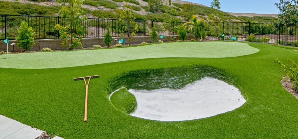 Backyard putting green from Teserra