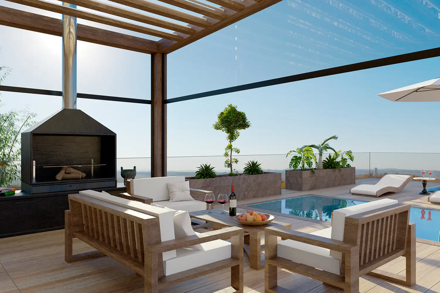 Outdoor Fire Pit installation from Teserra Outdoors