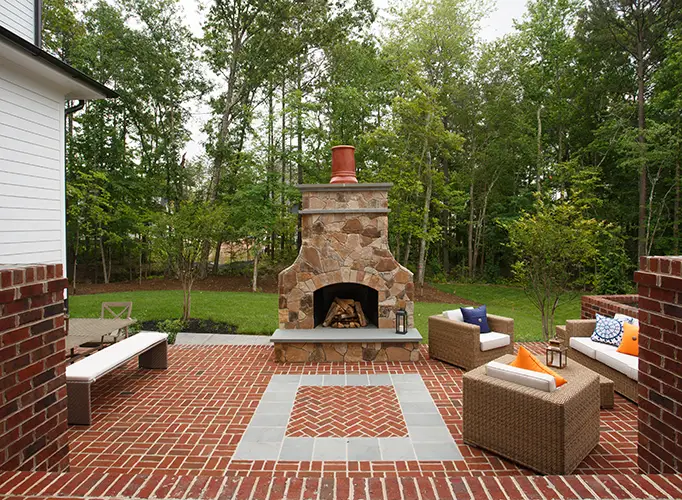 Outdoor Fire Pit installation from Teserra Outdoors