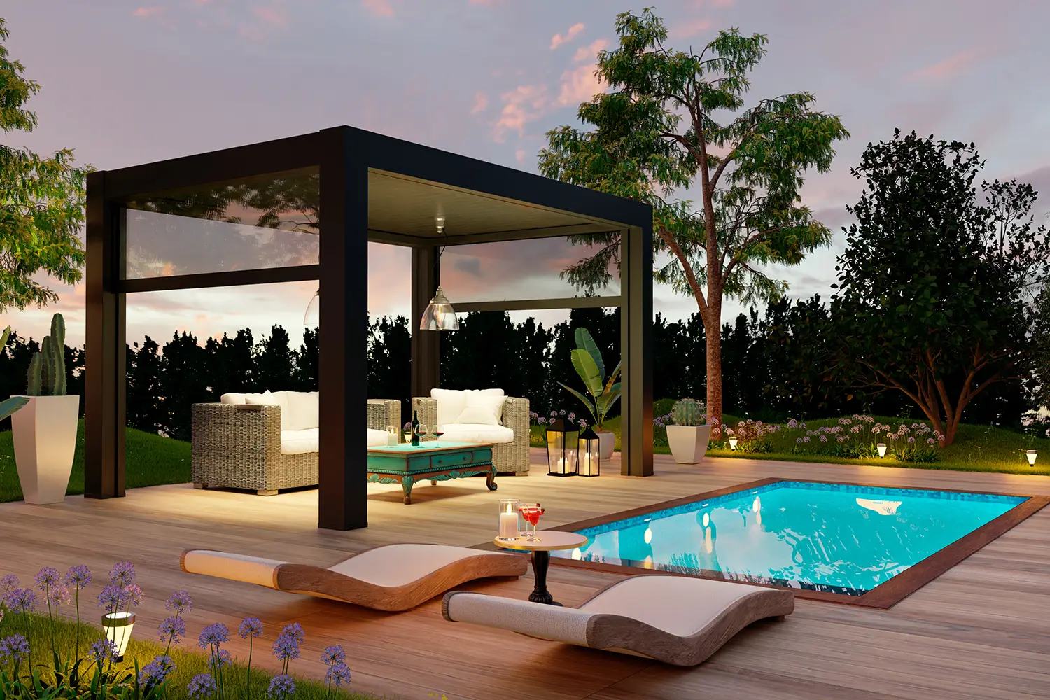 Pergola patio installed by Teserra